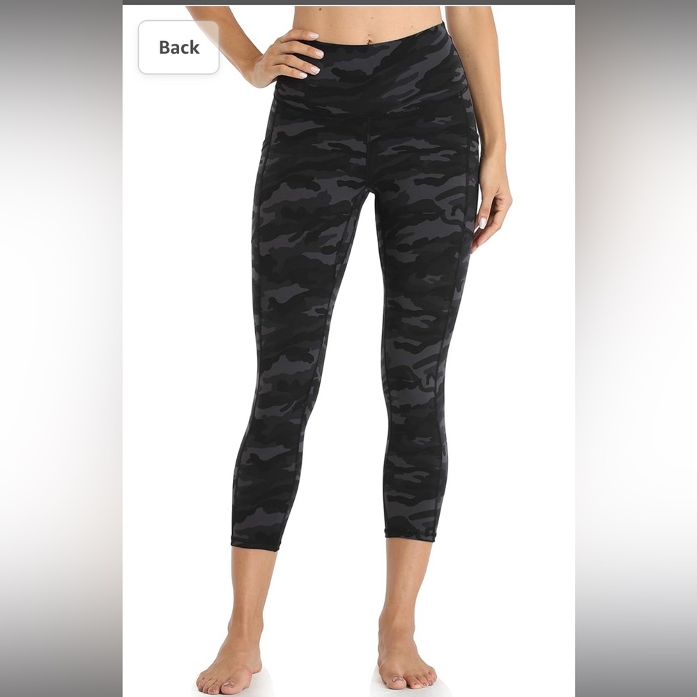 Colorfulkoala black camo capri leggings 21”